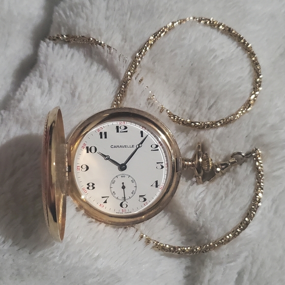 Caravelle Accessories Vintage Gold Caravelle Swiss Made Pocket Watch Needs Battery Poshmark